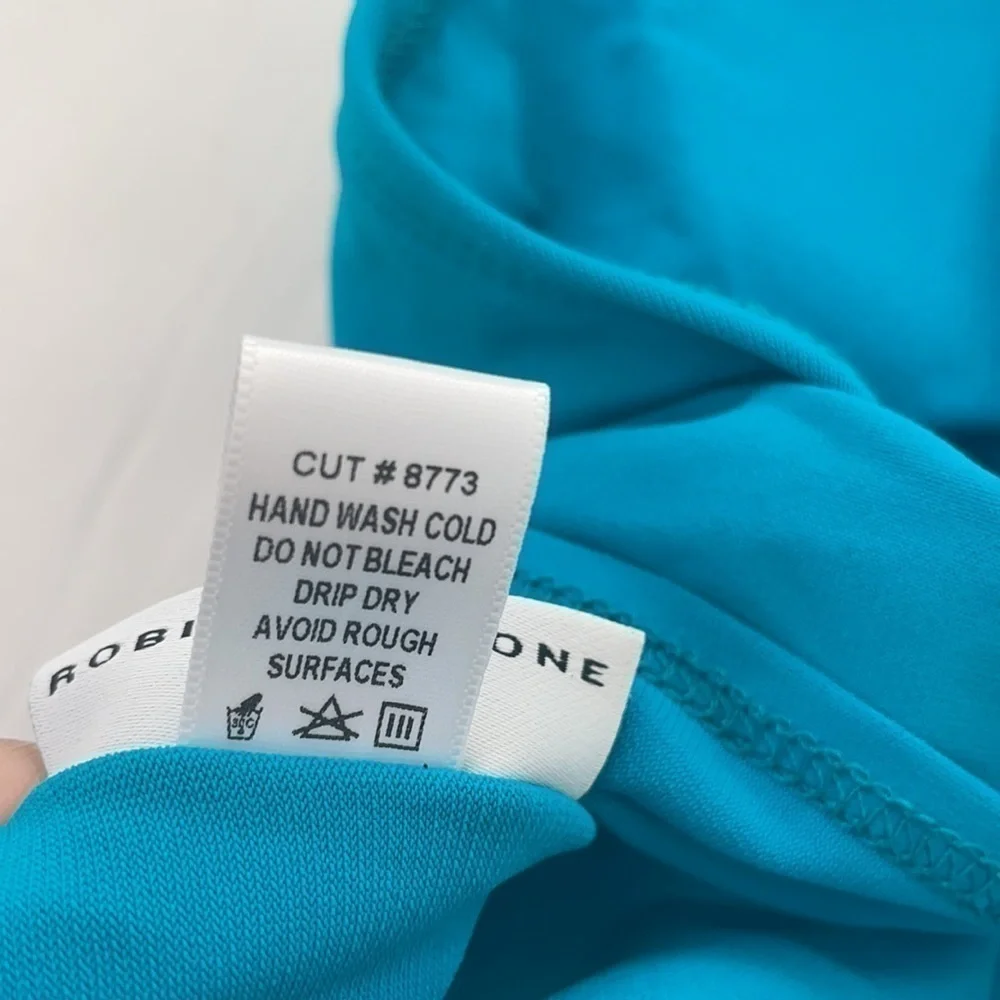 Robin Piccone Aqua blue Olivia Tankini swim top S NWOT